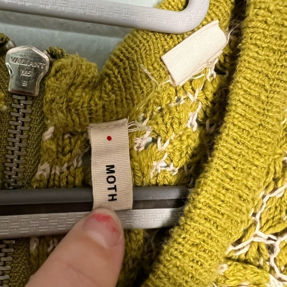 Anthropologie Moth honeycomb knit sweater in green - Picture 4 of 7